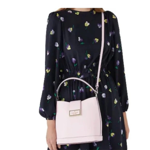 NWT Kate Spade Reegan Pale Amethyst Smooth Leather Bucket Bag. - Picture 2 of 4